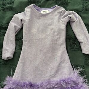 Lola + The Boys Purple Glitter Dress